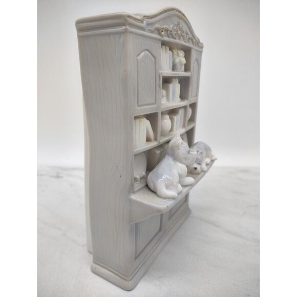 Vintage Westie Dogs On Bookcase Porcelain Westland Taiwan Sleeping Dog Terrier - Picture 7 of 10